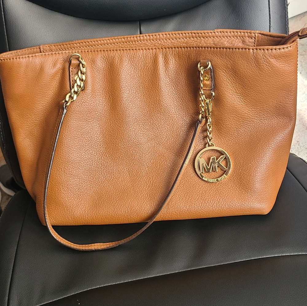 Michael Kors Tan Leather Tote Bag